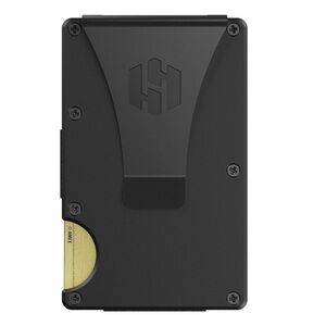 Hayvenhurst Slim Minimalist Front Pocket RFID Blocking Metal Wallet Obsidian